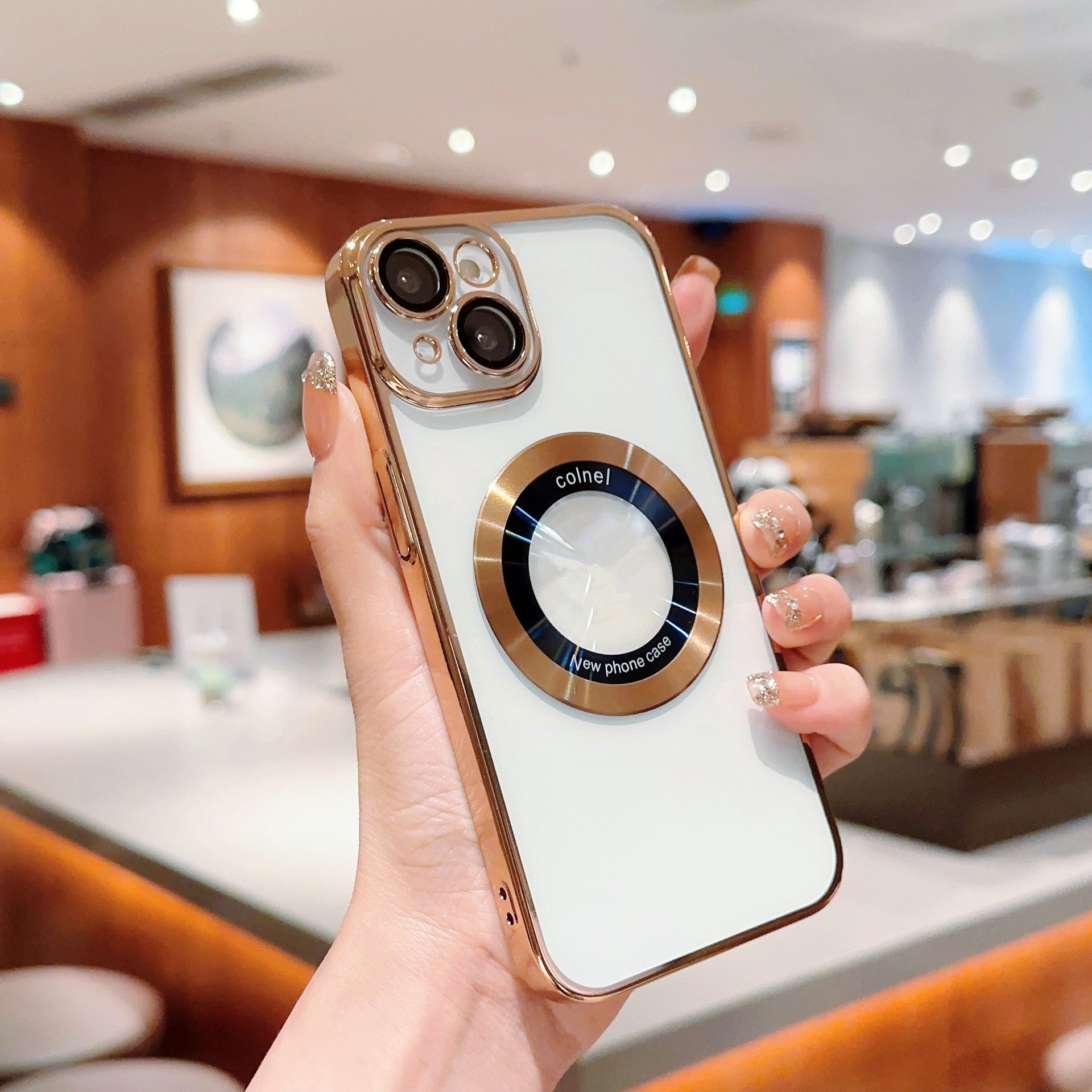 For iPhone 13 Electroplated Hard PC Case Acrylic Magnifier Logo View Magnetic Clear Phone Cover For iPhone 13 Electroplated Hard PC Case Acrylic Magnifier Logo View Magnetic Clear Phone Cover